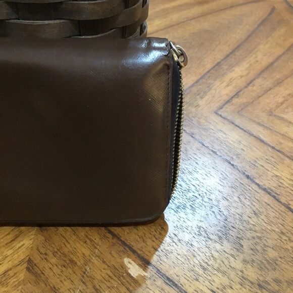 Prada Womens Zip Around Logo Leather Continental Wallet *PROJECT * DAMAGED - Picture 6 of 16
